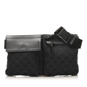 Gucci GG Canvas Belt Bag Black SHW