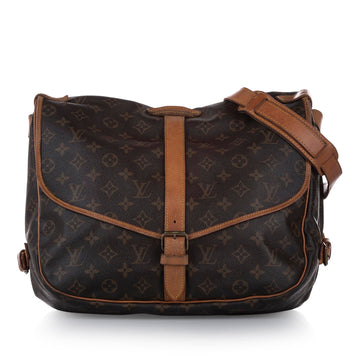 Louis-Vuitton Monogram Saumur 35 Brown