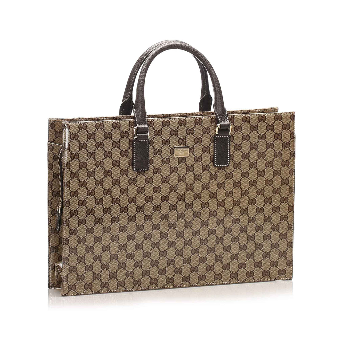 Gucci GG Crystal Business Bag Brown