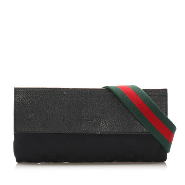Gucci GG Canvas Web Crossbody Bag Black