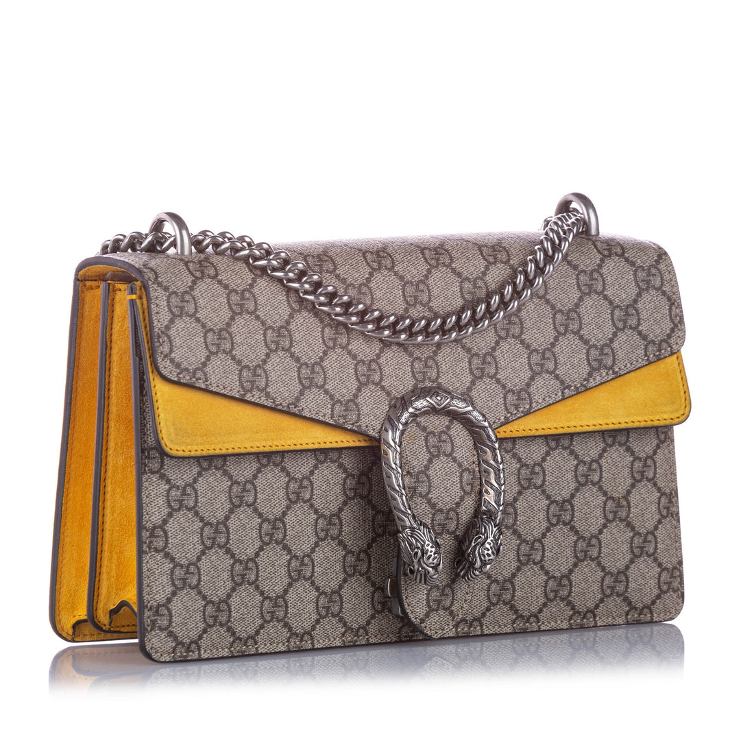 Gucci Small GG Supreme Dionysus Shoulder Bag Brown