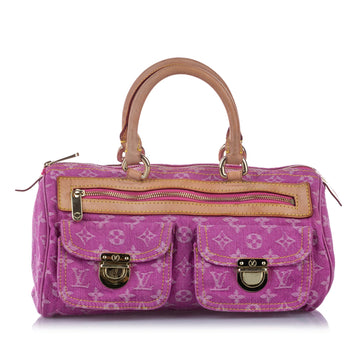 Louis-Vuitton Monogram Denim Neo Speedy Pink SHW
