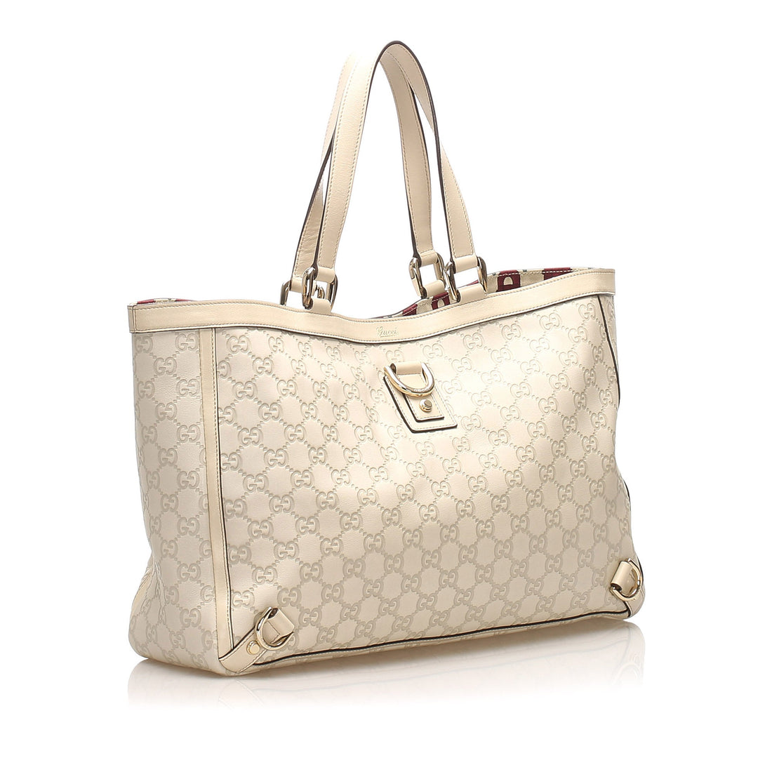 Gucci Gucci Guccissima Abbey D-Ring Tote Bag White