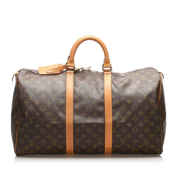 Louis-Vuitton Monogram Keepall 50 Brown