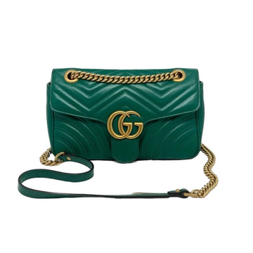 Gucci Small GG Marmont CalBNkin Matelasse Emerald Green GHW