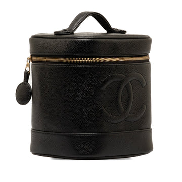 CHANEL CC Caviar Vanity Case Vanity Bag