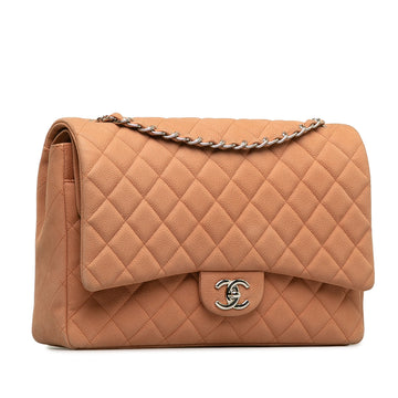 CHANEL Maxi Classic Caviar Double Flap Shoulder Bag