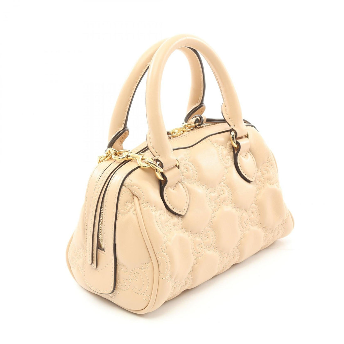Gucci GG MatelassÃ© Leather Handbag Beige