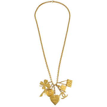 Chanel Icon Gold Chain Pendant Necklace 95A