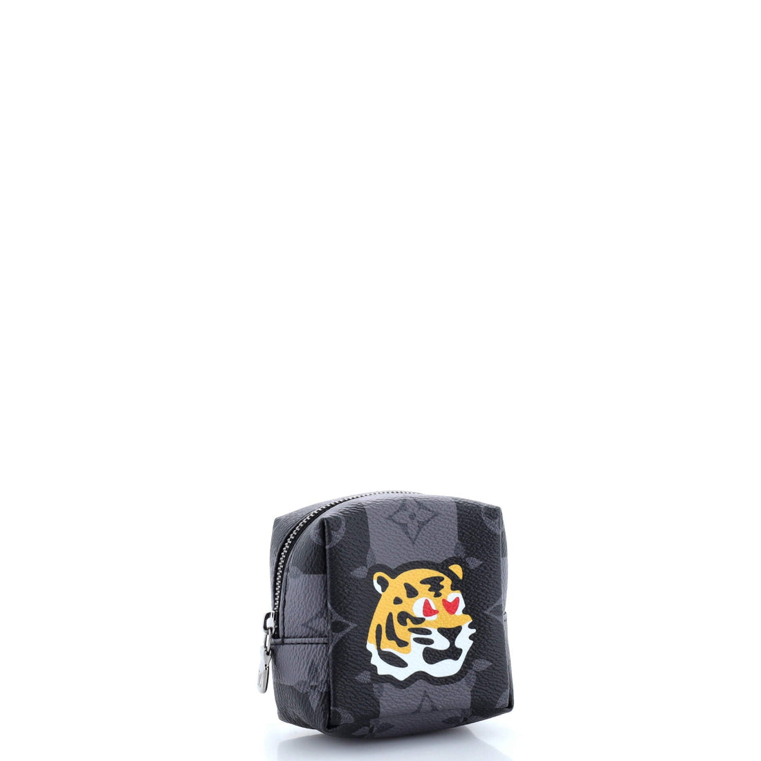 Nigo Squared Pouch Bag Charm Printed Monogram Eclipse Canvas