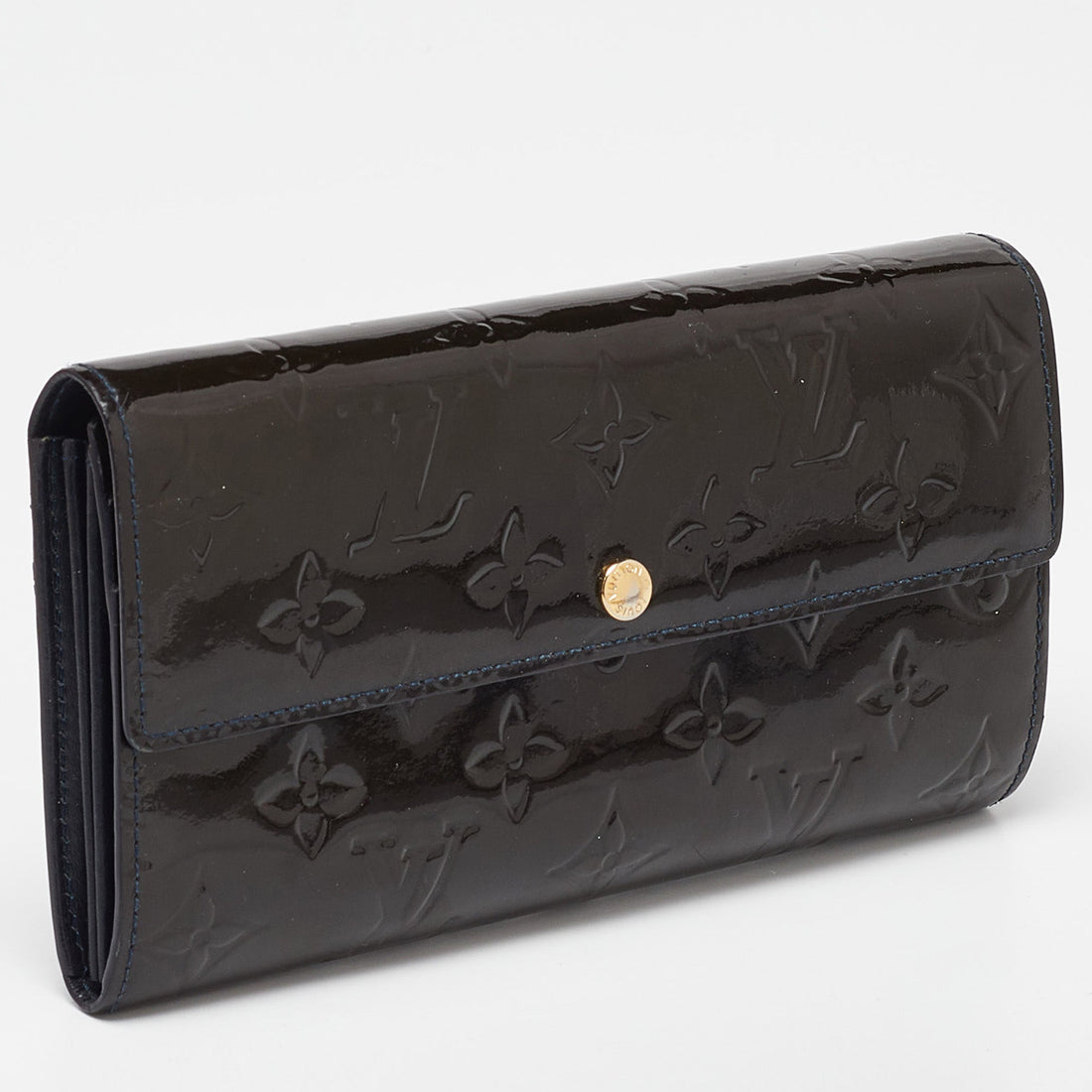 Louis Vuitton Bleu Infini Monogram Vernis Sarah Wallet