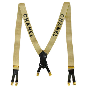 Chanel Suspenders Beige Small New