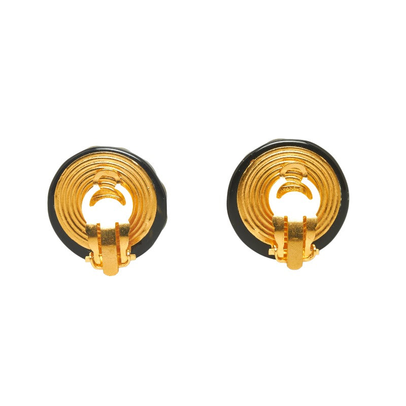 Chanel Cocono mark Chain Round Earring Gold  Ladies Chanel