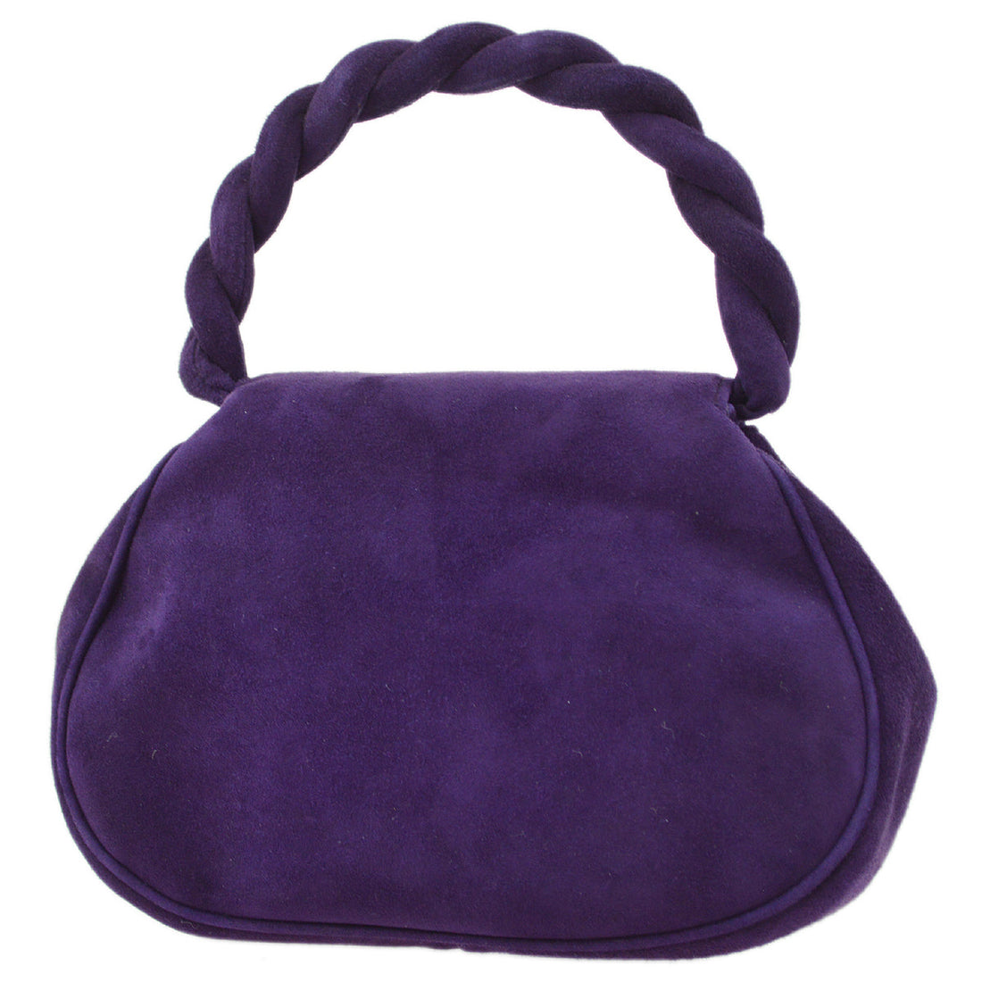 Chanel Purple Suede Top Handle Bag