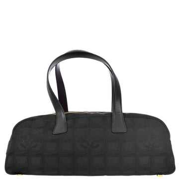 Chanel 2005-2006 Black Jacquard Nylon New Travel Line Handbag