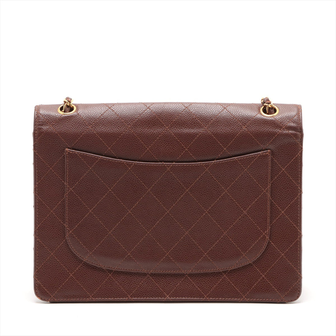 Chanel Matrasse Caviar S Single Flap Single Chain Bag Brown Gold  5th