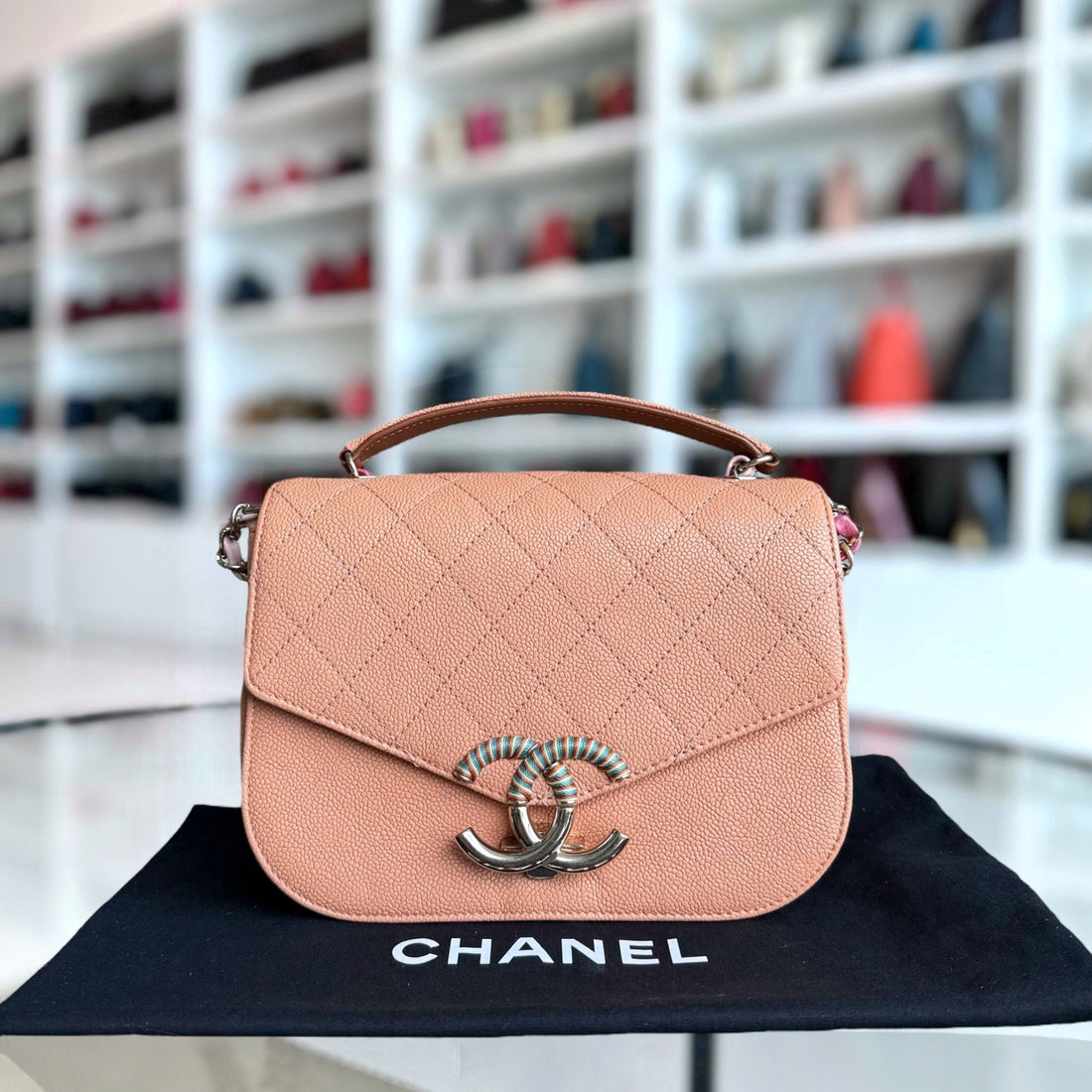 Chanel Coco Curve Cuba Small - Quilted Togo/epsom/caviar/clemence/callfskin/cowhide/lambskin Caramel Light Gold Hardware Series 23