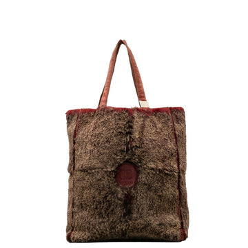 Chanel Cocono mark Rapunzel  Bag houlder Bag Brown Red lace Lady Chanel