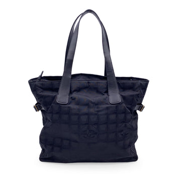 Chanel Black Nylon New Travel Line Tote Shoulder Bag S