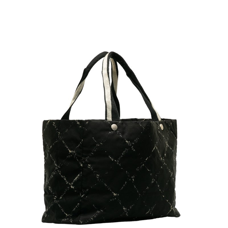 Chanel  Travel Line  Tooth Bag houlder Bag Black Nylon Lady Chanel