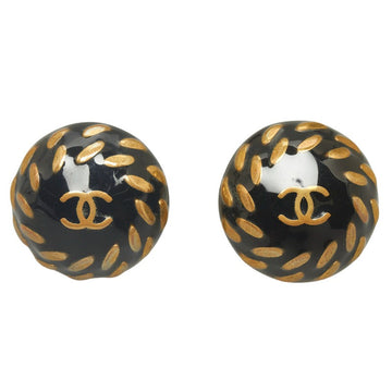 Chanel Cocono mark Chain Round Earring Gold  Ladies Chanel
