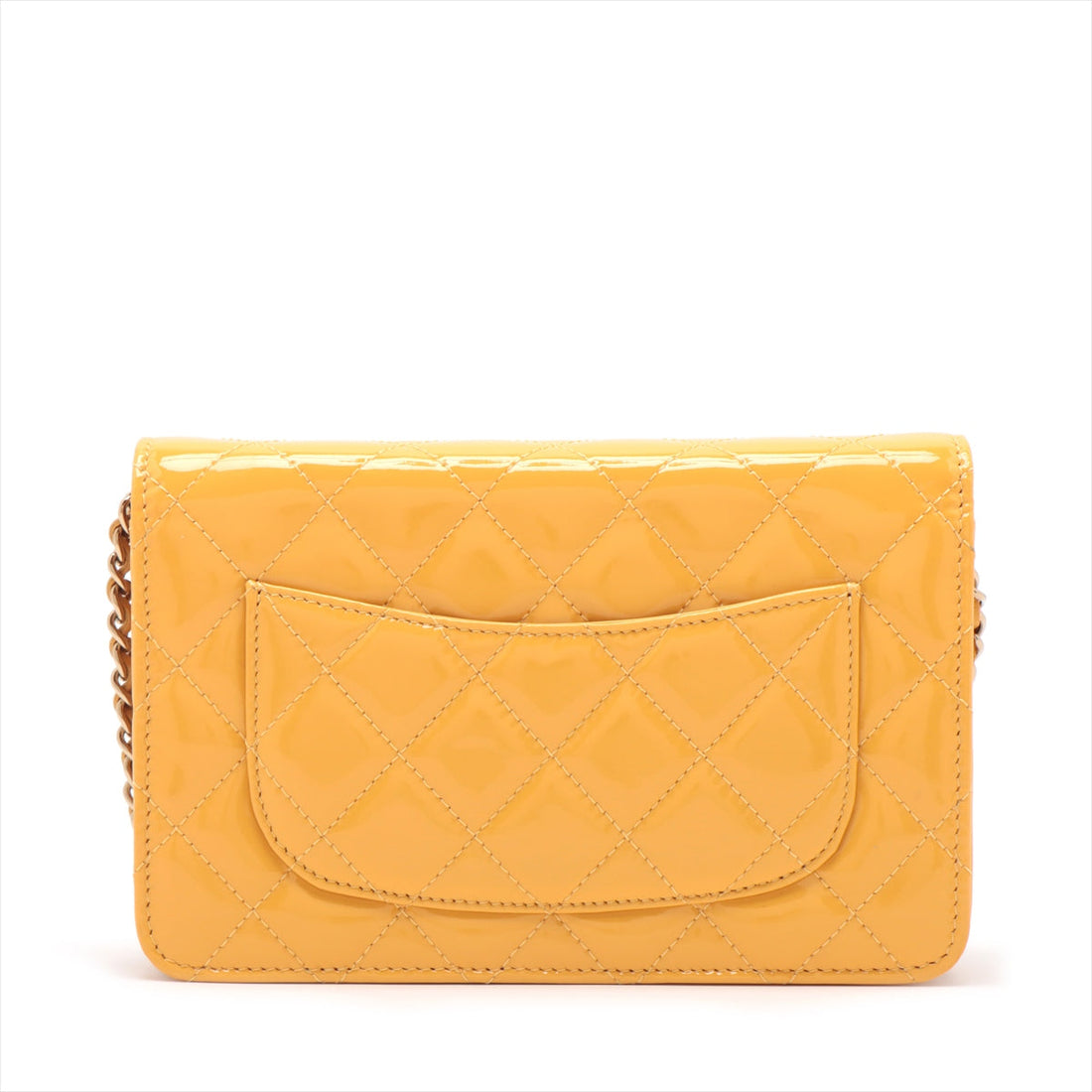 Chanel Wallet on Chain in  Yellow