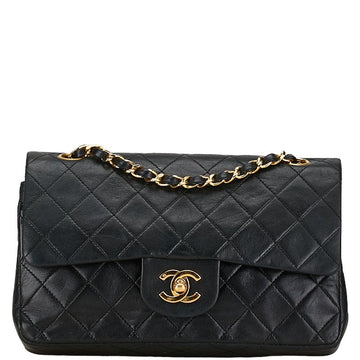 Chanel Coco Mark Double Flap Leather Shoulder Bag