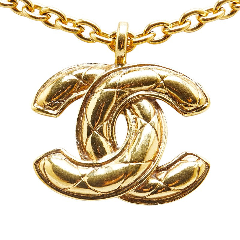 Chanel Matelasse Coco no mark Necklace Gold
