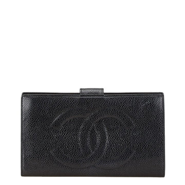 Chanel Caviar Skin Long Wallet