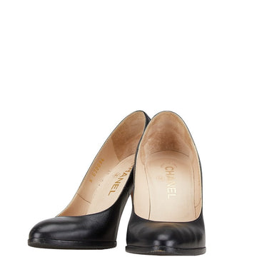 Chanel Coco no mark Leather Pumps Black