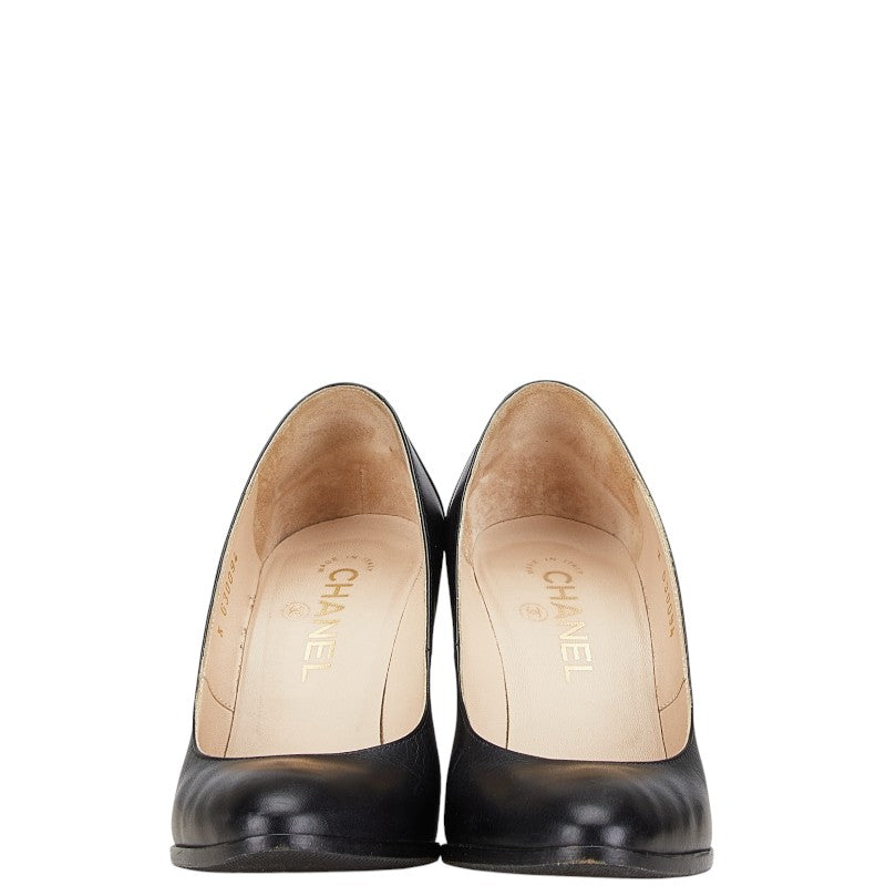Chanel Coco no mark Leather Pumps Black