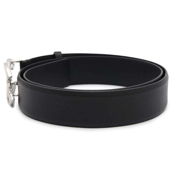CHANEL CC Logo Belt Size 75 Black Leather