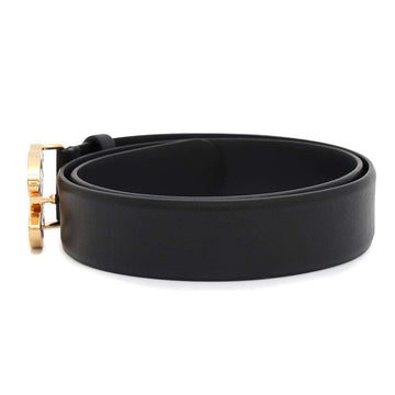 CHANEL CC Logo Belt Size 75 Black/White Leather