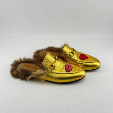 Gucci Princetown Heart Lips Loafers