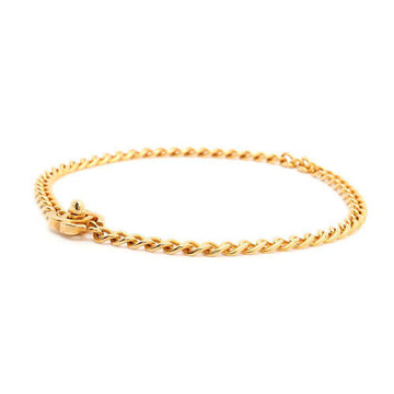 CHANEL CC Logo Turnlock Choker Gold Metal