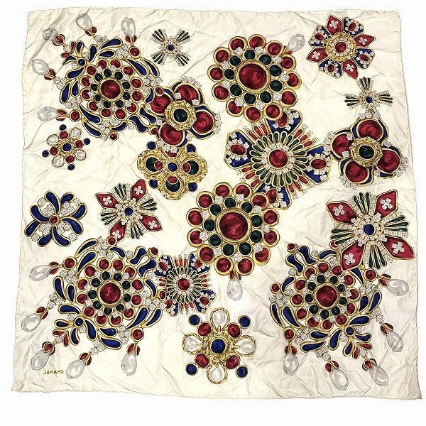 Top Quality Chanel Silk Jewelry Motif Scarf