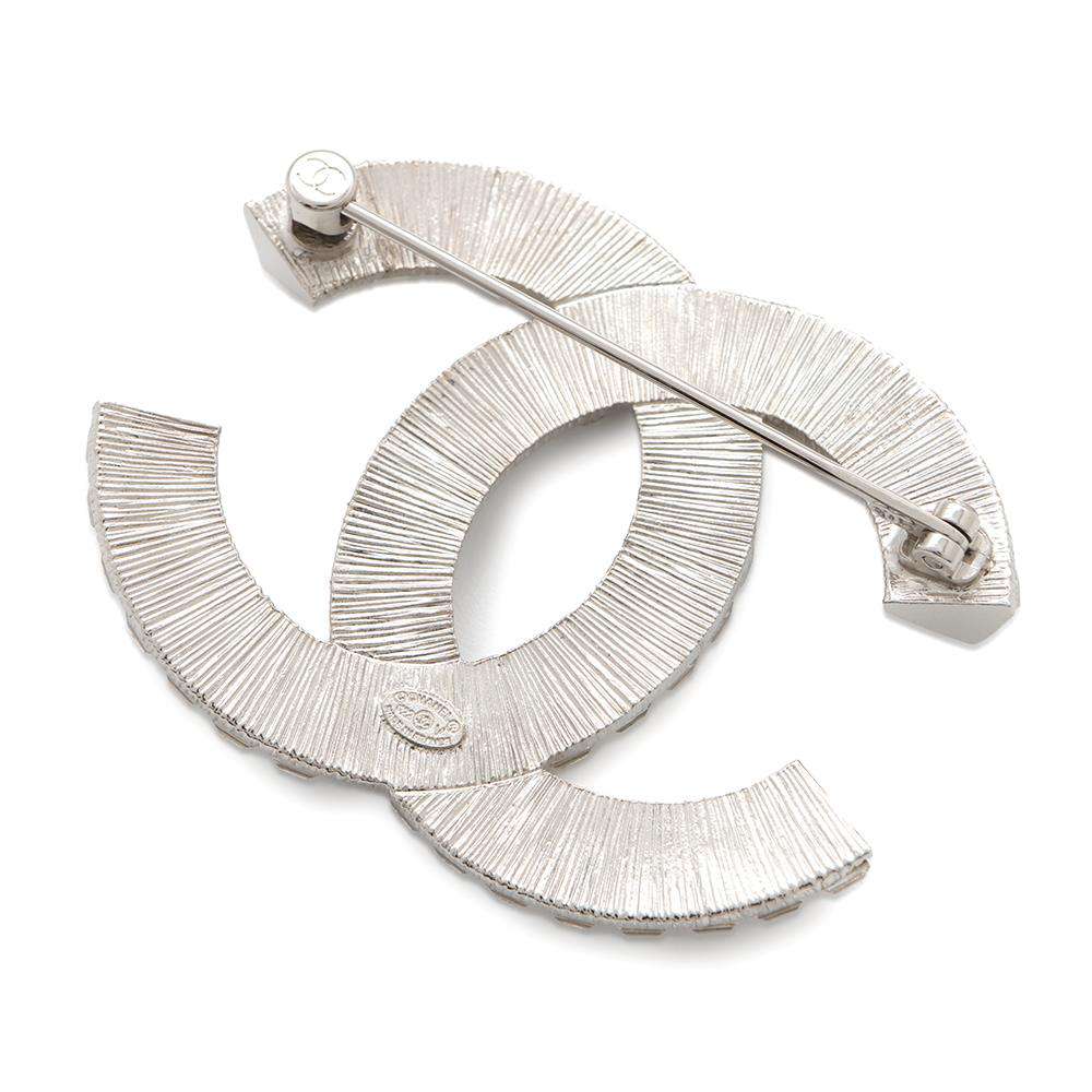 CHANEL CC Logo BroochA63085 Metal Rhinestone