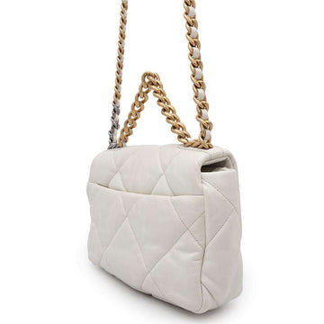 CHANEL CHANEL19 ChainShoulder Bag IvoryAS1160 Lambskin