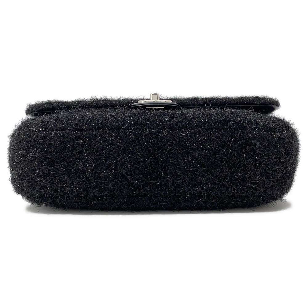 CHANEL Matelasse ChainShoulder Bag Pool Toe Glitter BlackA91984 Lambskin Mix Fiber Size 25