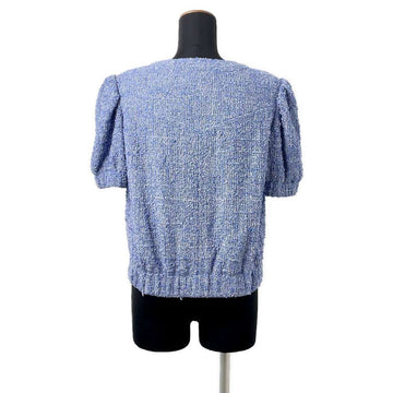 CHANEL Setup Short Sleeve Jacket Size 36 BlueP76682 Tweed