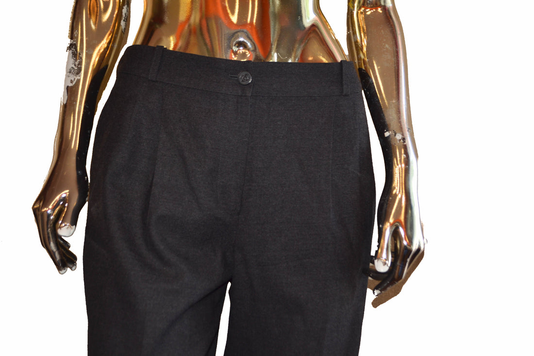 Chanel Grey Wool Pants Size 2A