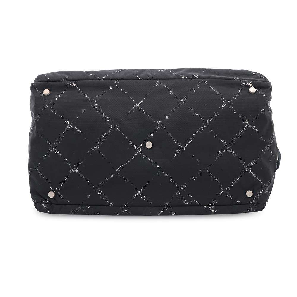 CHANEL Old Travel Line 2WAY Travel Bag Black Nylon
