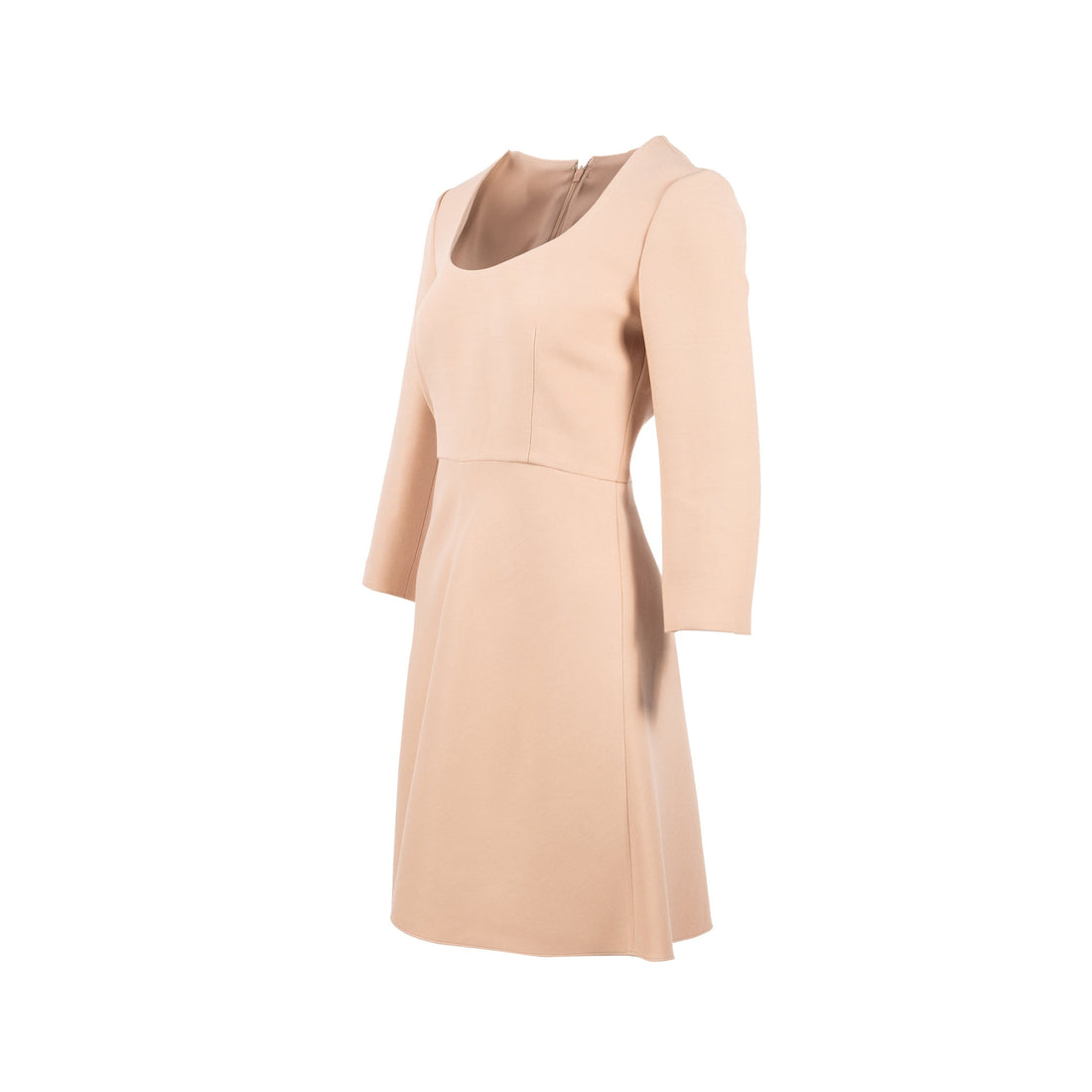 Top quality Dior Size 38 Back Zipped Dress Wool/Silk Light Pink