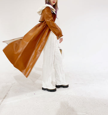 Jil Sander PU leather long coat