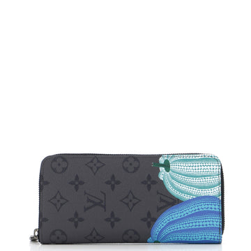 Zippy Wallet Yayoi Kusama Pumpkins Reverse Monogram Eclipse Canvas Vertical