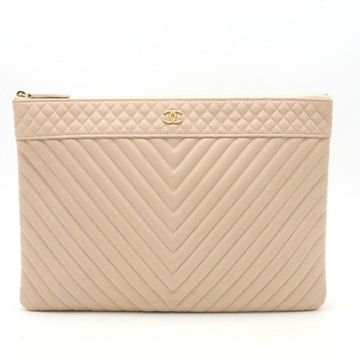 Top Quality Chanel Chevron Clutch Bag