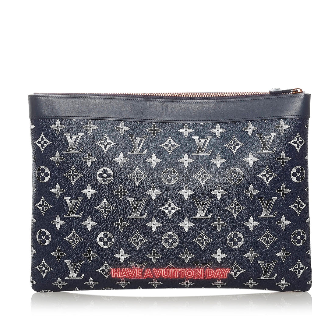 Louis Vuitton Pochette Apollo Blue Monogram Upside Down Canvas