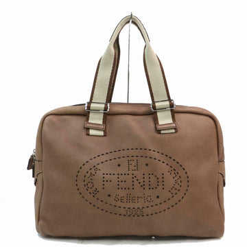 Indistinguishable  Fendi Hand Bag  Brown Leather (SHC7-10109)