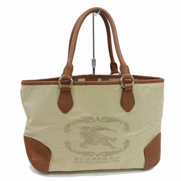 Indistinguishable  Burbe**y Hand Bag Beige Canvas (SHC7-10980)