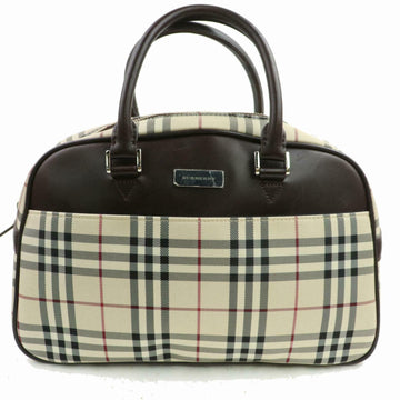 Indistinguishable  Burbe**y Hand Bag Cream Canvas (SHC1-14379)